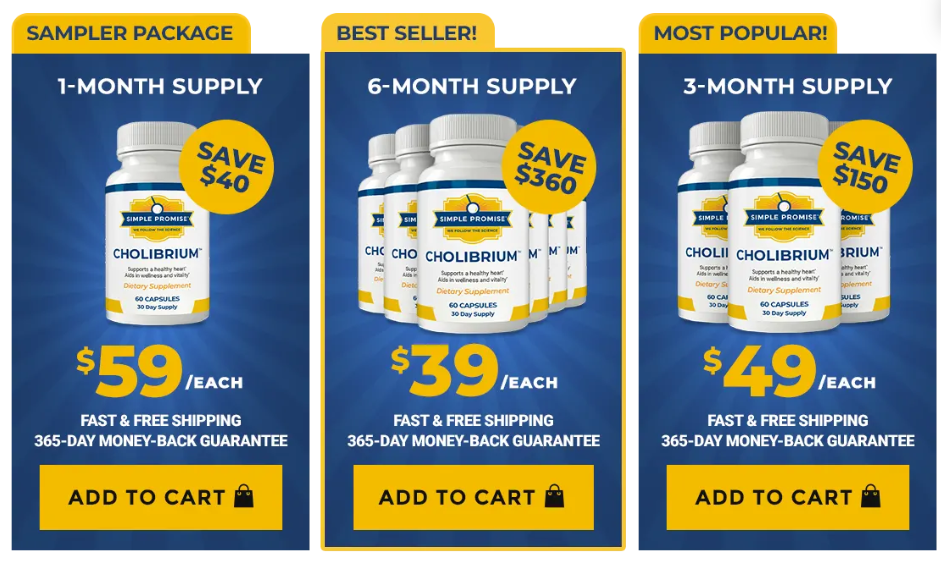 Pricing options – 1 bottle $59, 3 bottles $49 each, 6 bottles $39 each